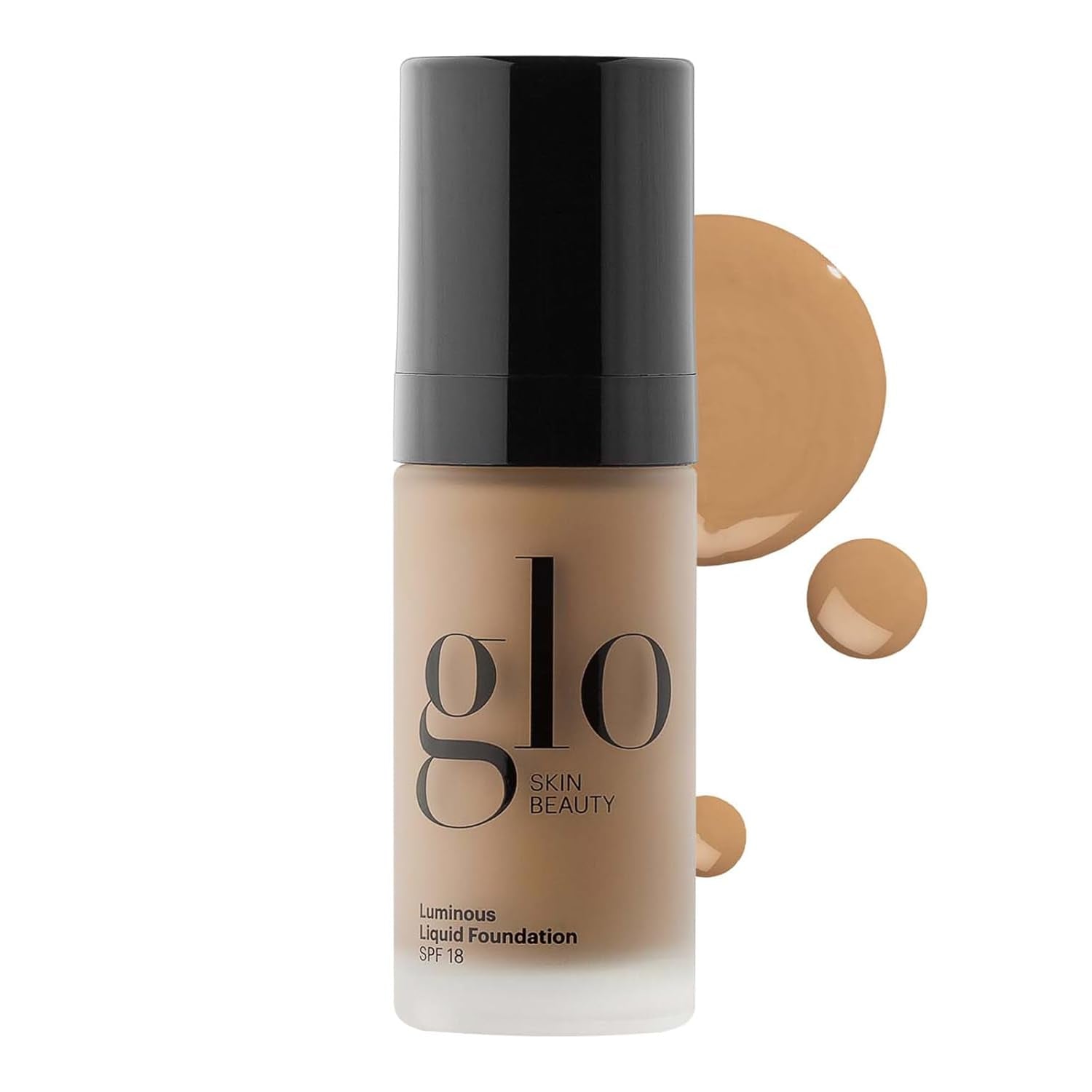 Luminous Liquid Mineral Foundation Makeup with SPF 18 (Brûlée) - Improves Uneven Skin Tone, Smooths & Corrects Imperfections, Sheer to Medium Coverage, Dewy Finish