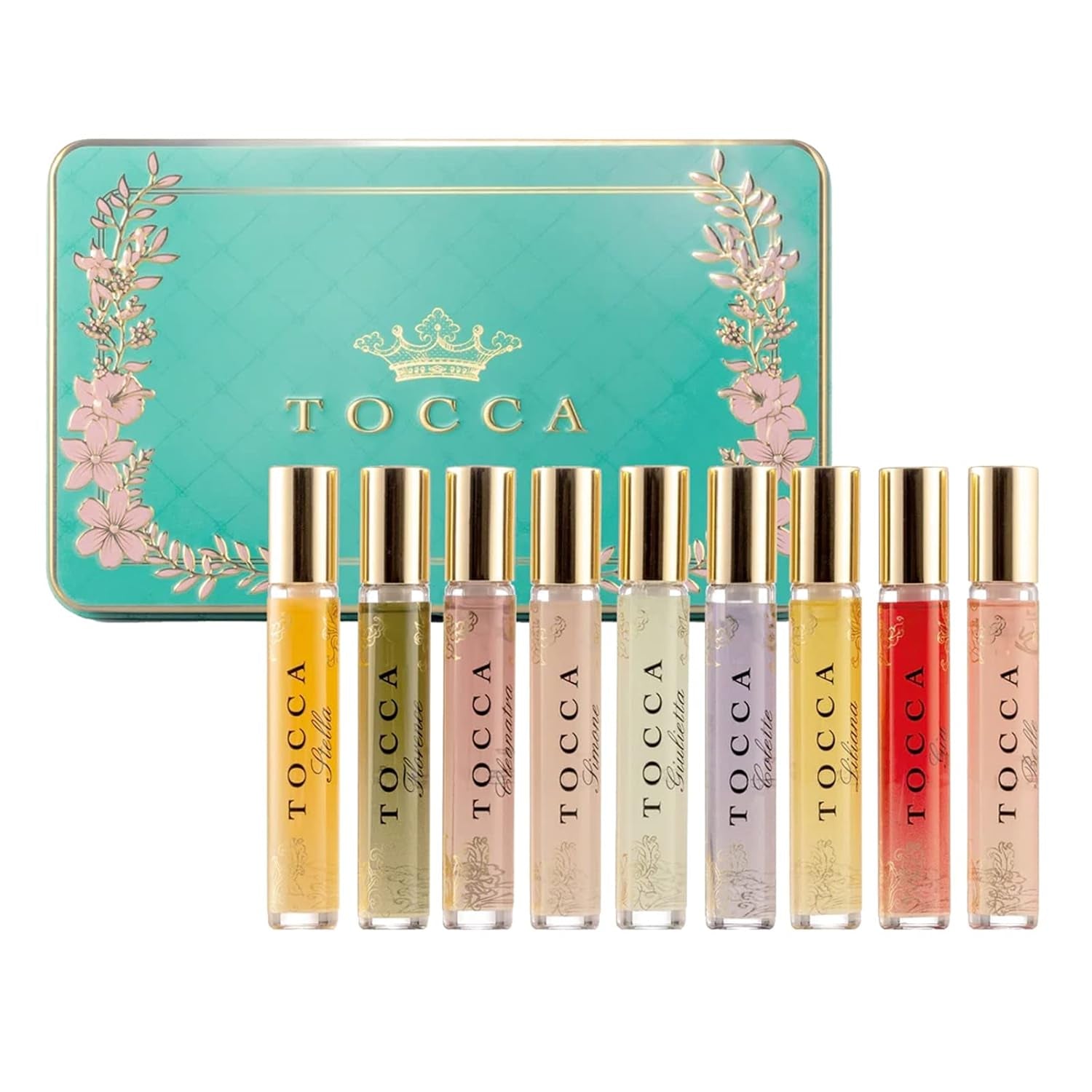 Luxury Fragrance Wardrobe - Set of 9 Travel Size Women'S Perfumes in Giftable Tin Case ($101 Value), Includes Florence, Cleopatra, Stella, Giulietta, Simone, Colette, Liliana, Gia & Belle
