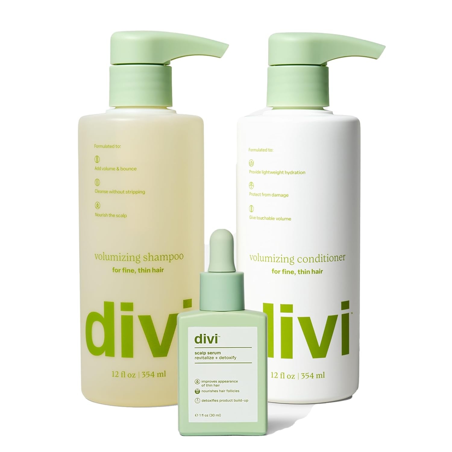 Shampoo and Conditioner Set for Women and Men - Hair Care Duo for All Hair Types, Adds Volume, Lift, and Bounce, Strengthens and Nourishes Hair - Full Size, 2 X 12 Fl Oz