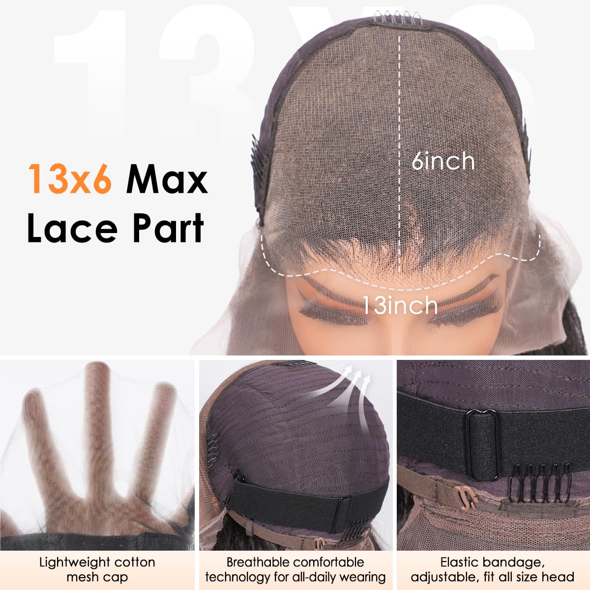 Hermosa 24 Inch Straight 13x6 HD Lace Front Wig | Unprocessed Brazilian Human Hair, 180% Density