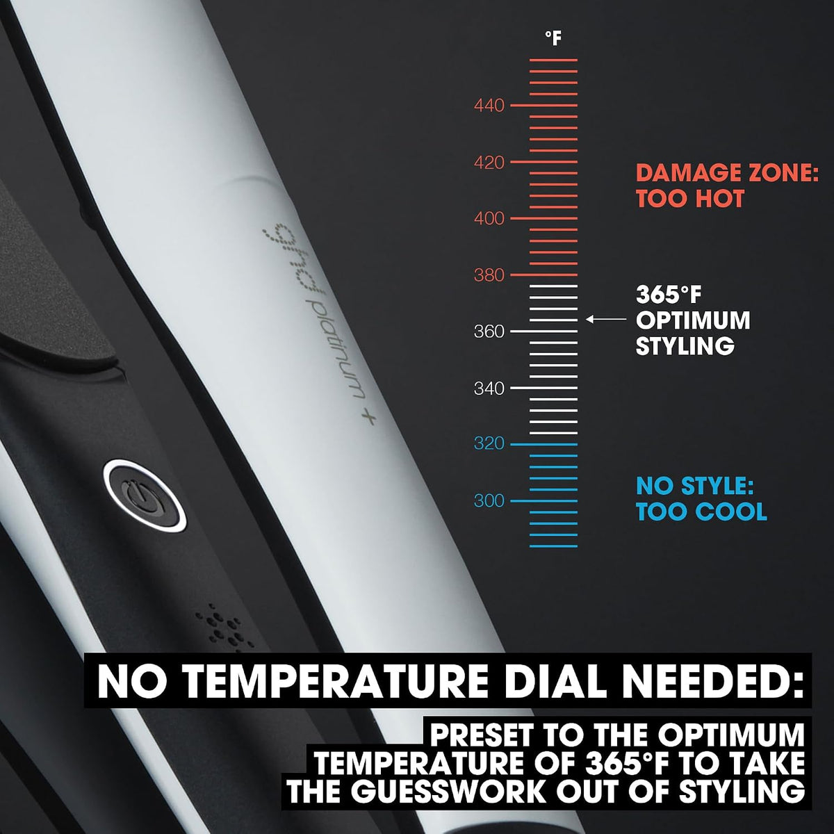 ghd Platinum+ Styler | 1" Flat Iron, White