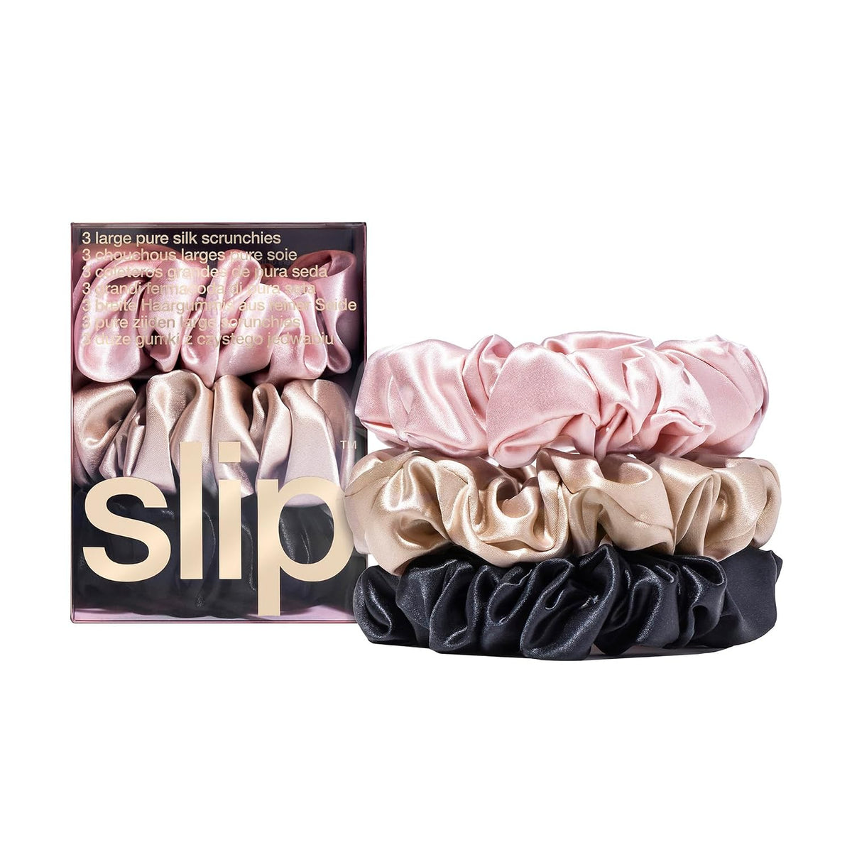 Slip Pure Silk Large Scrunchies, Multi (Set of 3)