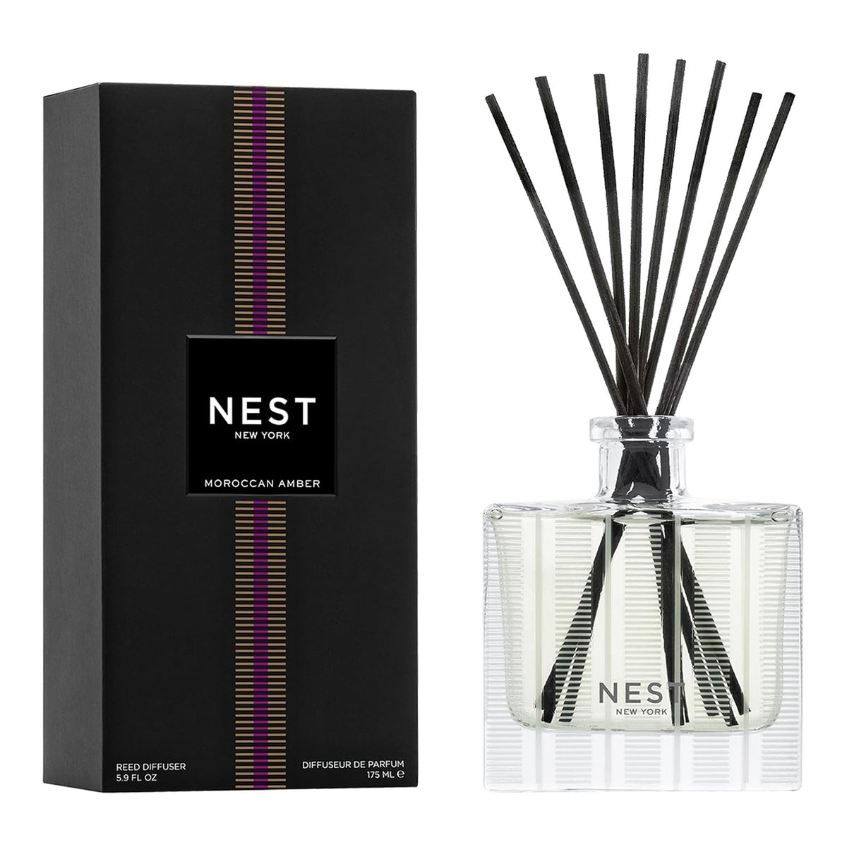 NEST New York Reed Diffuser, Moroccan Amber, 5.9 fl oz