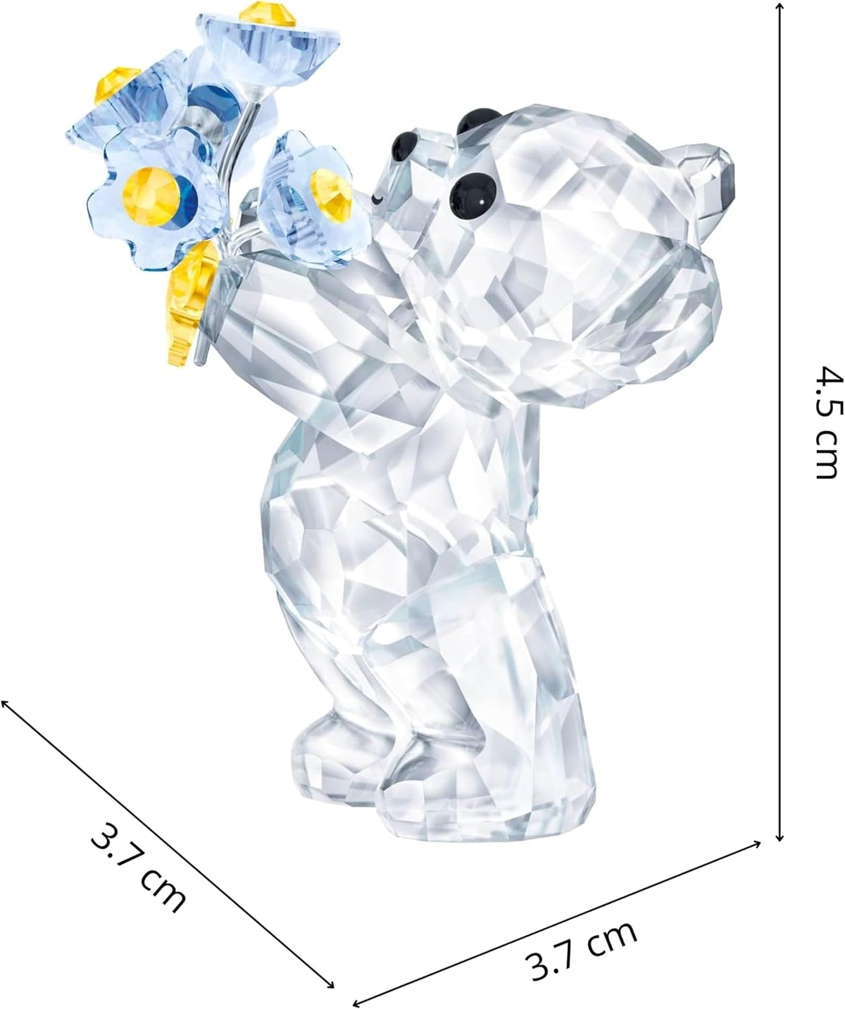 Swarovski Kris Bear Forget-Me-Not Crystal Figurine
