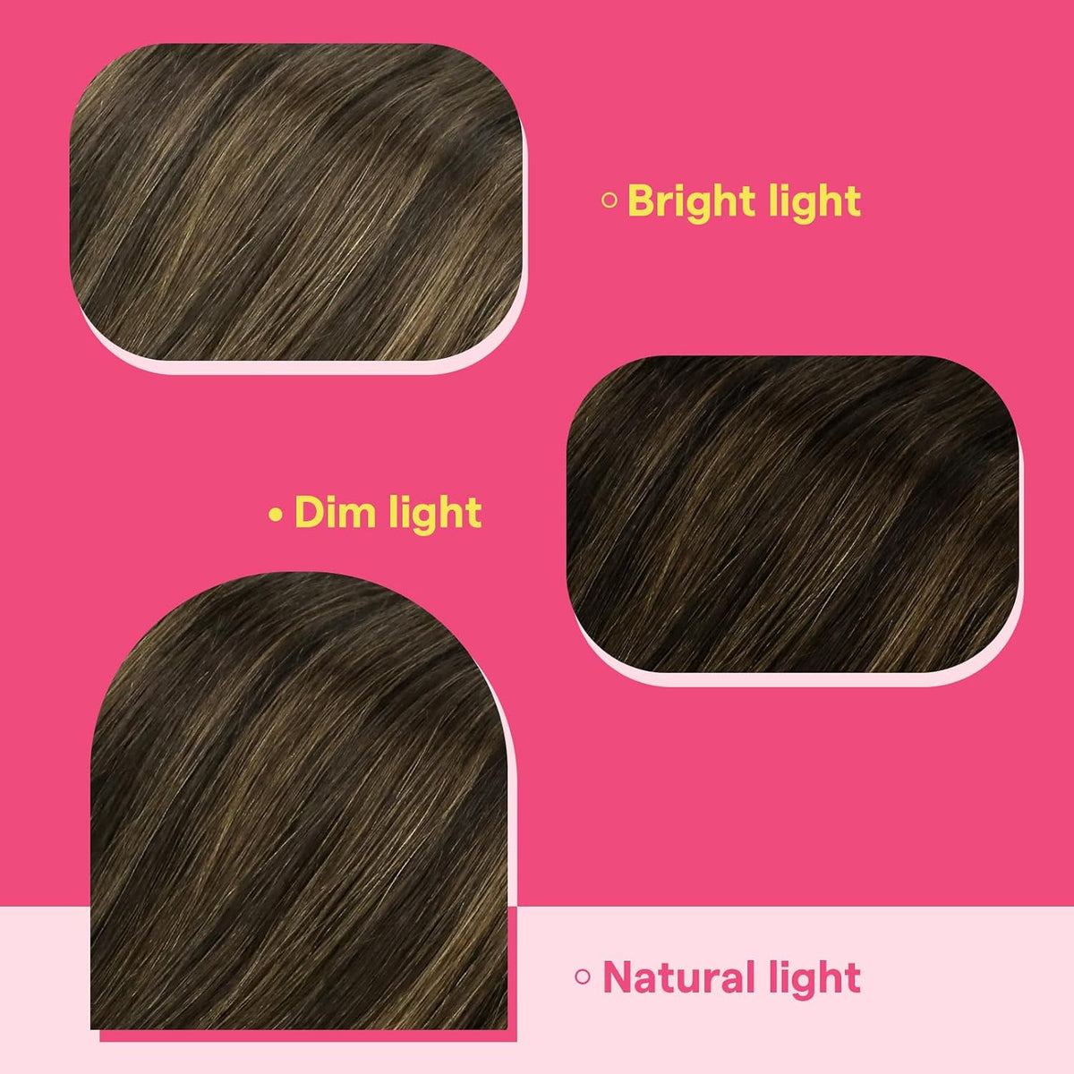 Ve Sunny Tape-In Hair Extensions | Remy Human Hair, #2/2/6 Balayage Brown, 20 Inch 50g 20-Piece Set