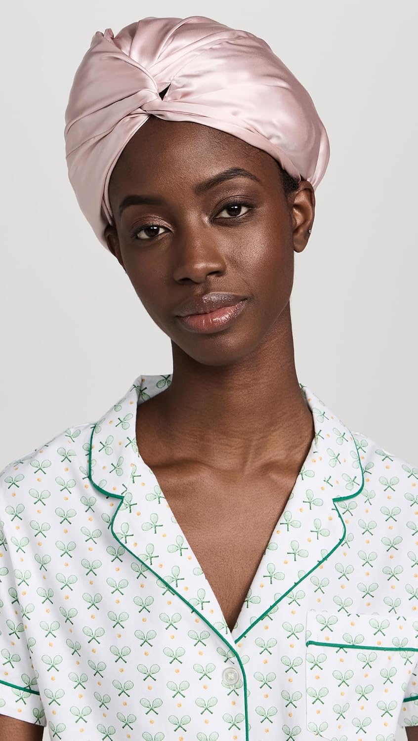 Slip Pure Silk Turban worn