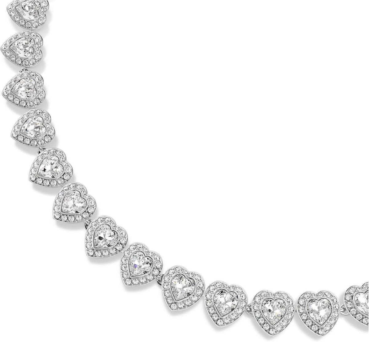 Swarovski x Ariana Grande All-Around Heart Necklace | Rhodium Finish