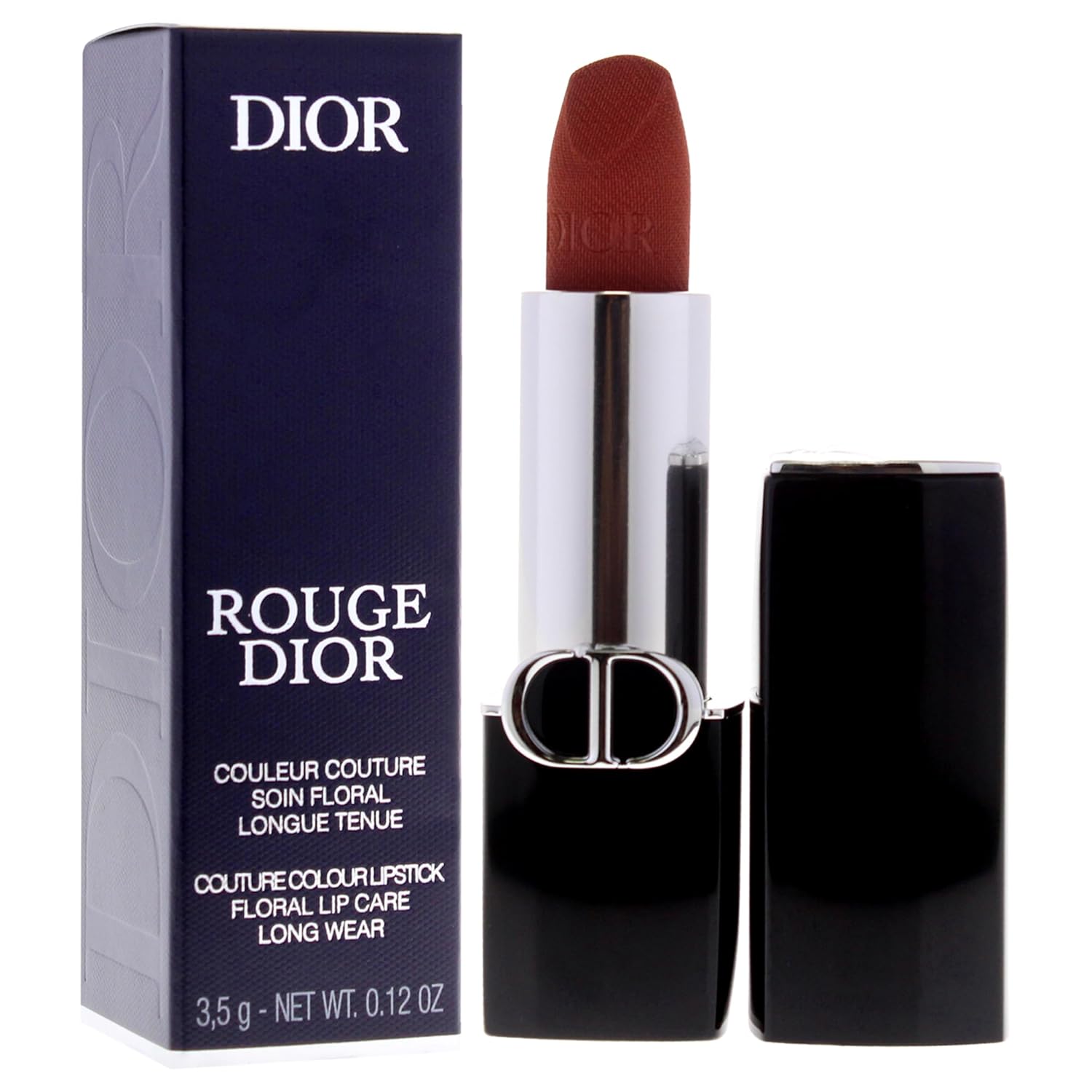 Dior Rouge Dior Velvet Lipstick - 100 Nude Look 0.12 oz / 3.5 g (Refillable)