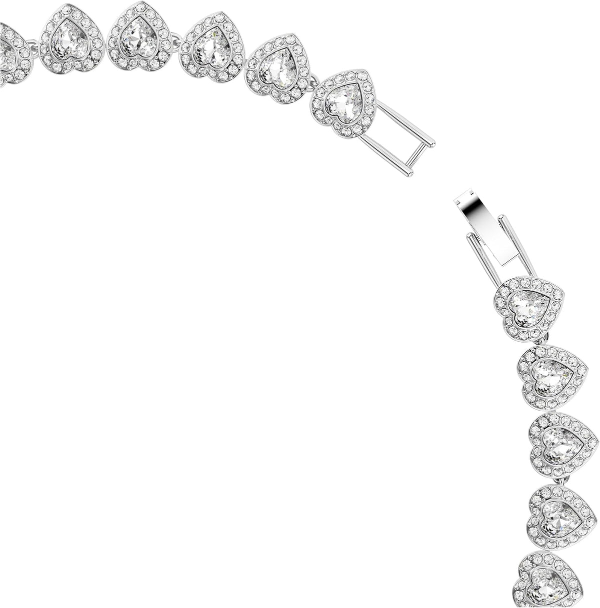 Swarovski x Ariana Grande All-Around Heart Necklace | Rhodium Finish