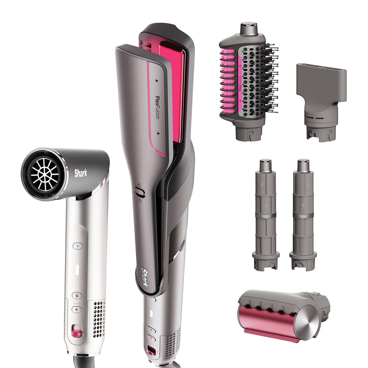 Shark FlexFusion Ceramic Air Styler, Metallic Mist