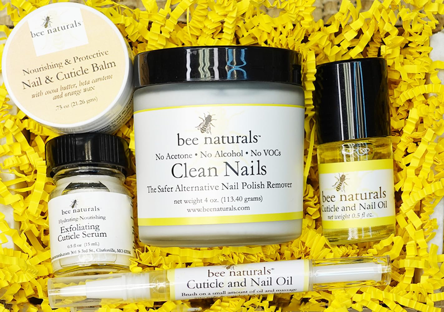 Natural Nail Care Kit - Natural & Non-Toxic Nail and Cuticle Care Set with Vitamin E - Softens & Protects - Ideal Gift for Repairing Cuticles and Nails .