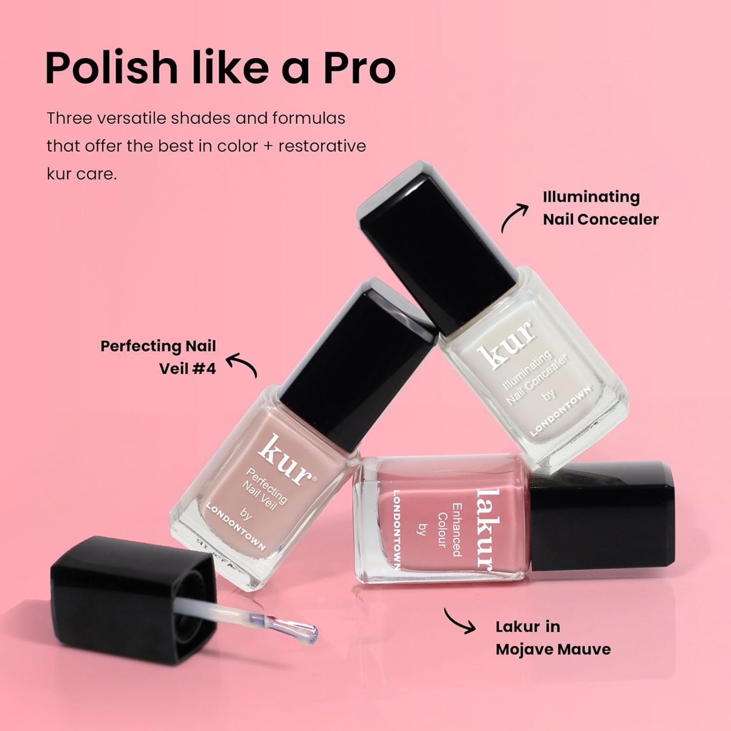 Discovery Set, Vegan Chip-Resistant Long-Lasting Nail Lacquer, Whipped Cloud Hand Cream, 2.5 Fl Oz, Conditioning Lacquer Remover Pads.