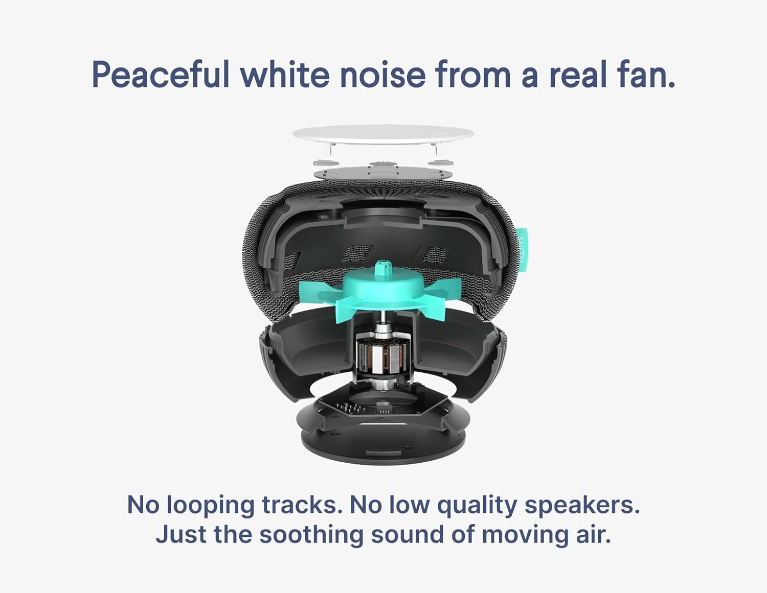 SNOOZ Smart White Noise Sound Machine Luxury Sleep Aid with Real Fan Technology 