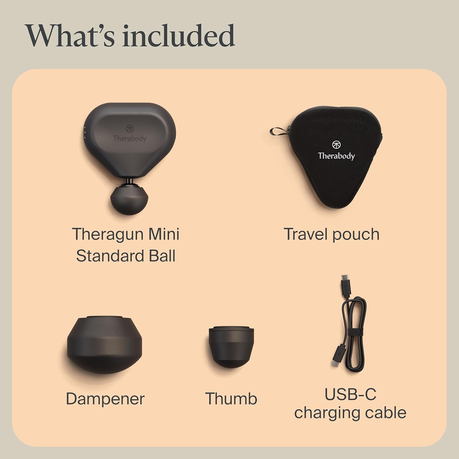 Therabody Mini (3rd Generation) - Ultra Portable Percussive Massage Device for Travel Recovery and Daily Muscle Relief