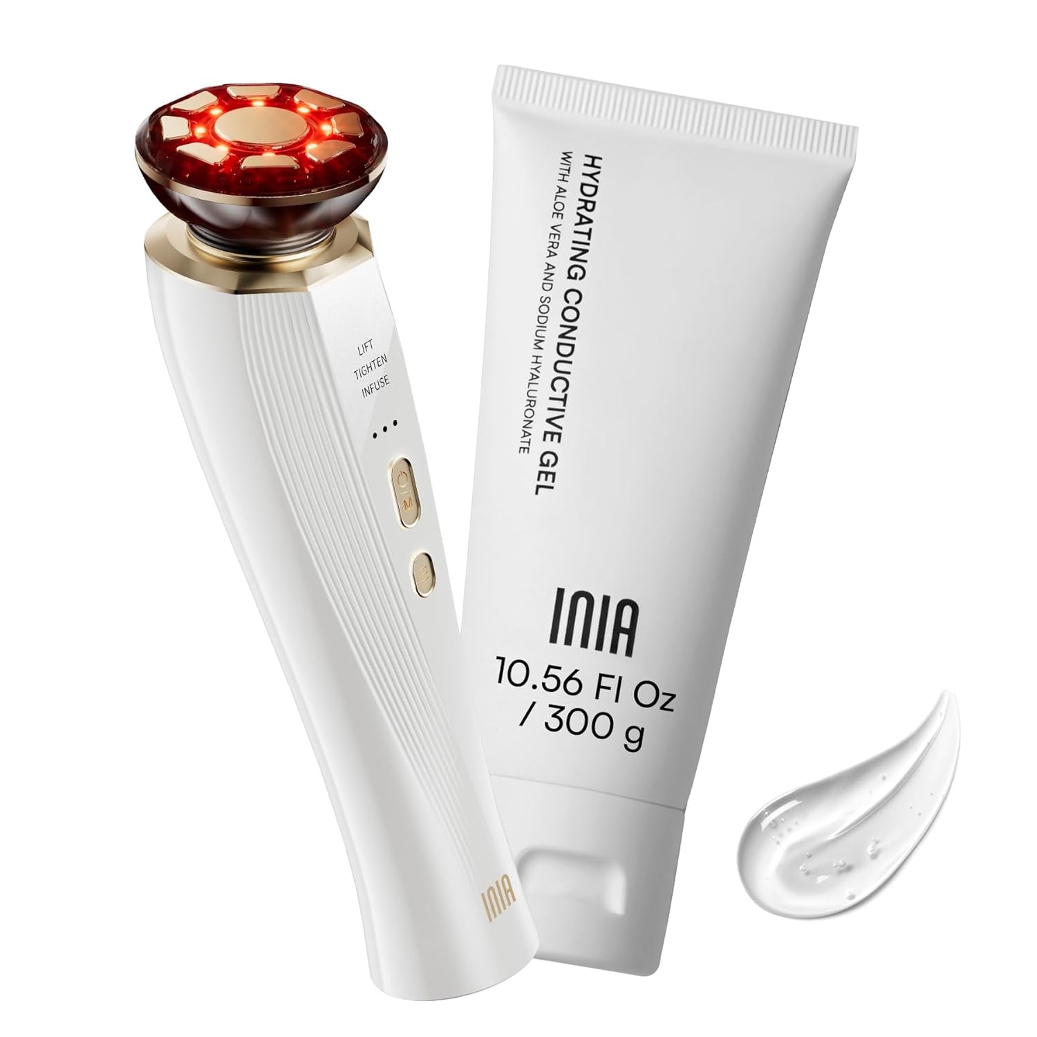 3-In-1 Red Light Therapy for Face and Neck, Skin Tightening Device True Beauty Glow Facial Massager for Skin Care, Effective Wrinkle Reduction Anti-Aging with Lifting, Tightening, Infusing