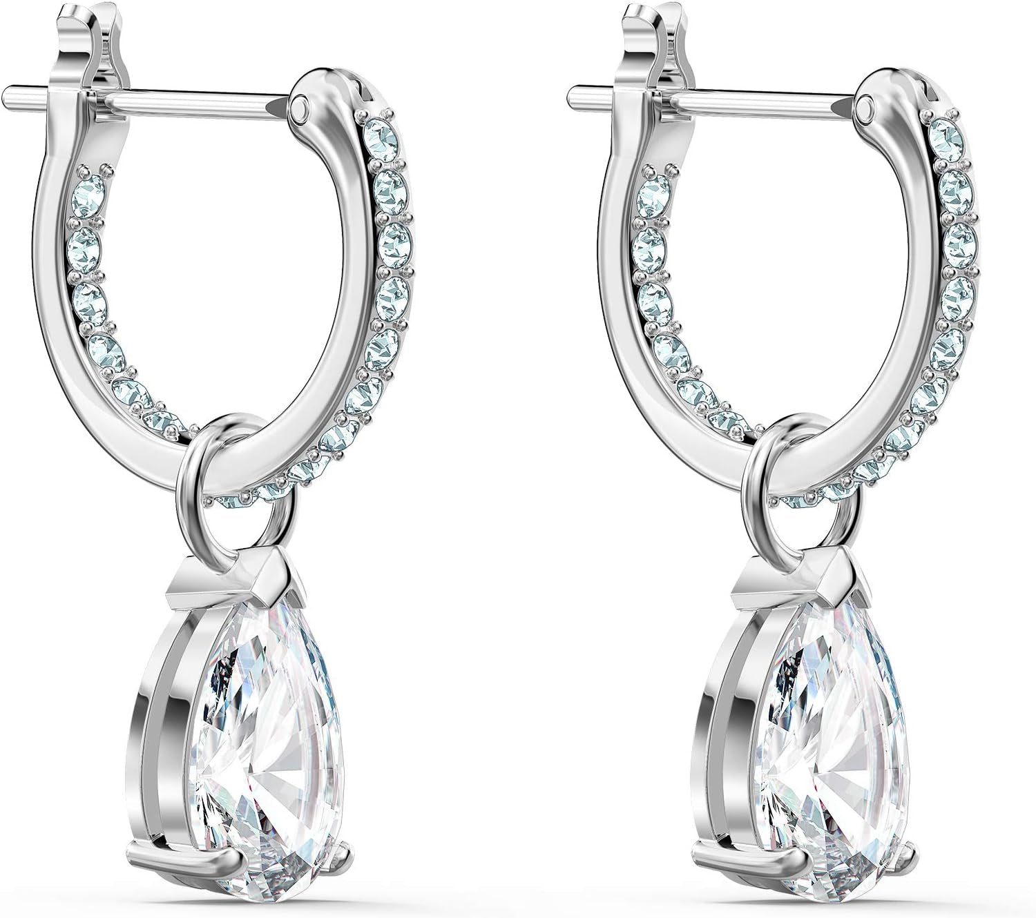 Attract Necklace, Earring, and Bracelet Crystal Jewelry Collection, Rhodium Tone Finish