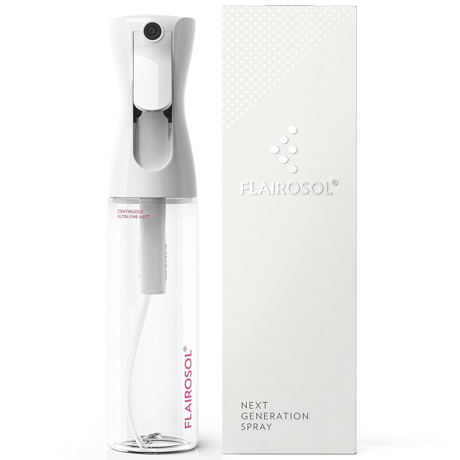- the Original, Continuous Ultra Fine Mist Spray Bottle, Multi-Tasking Marvel for Hair, Skin, Home, Pet Care and More, Refillable and Reusable, 10.1Oz/300Ml (Clear Bottle-Pink Print)