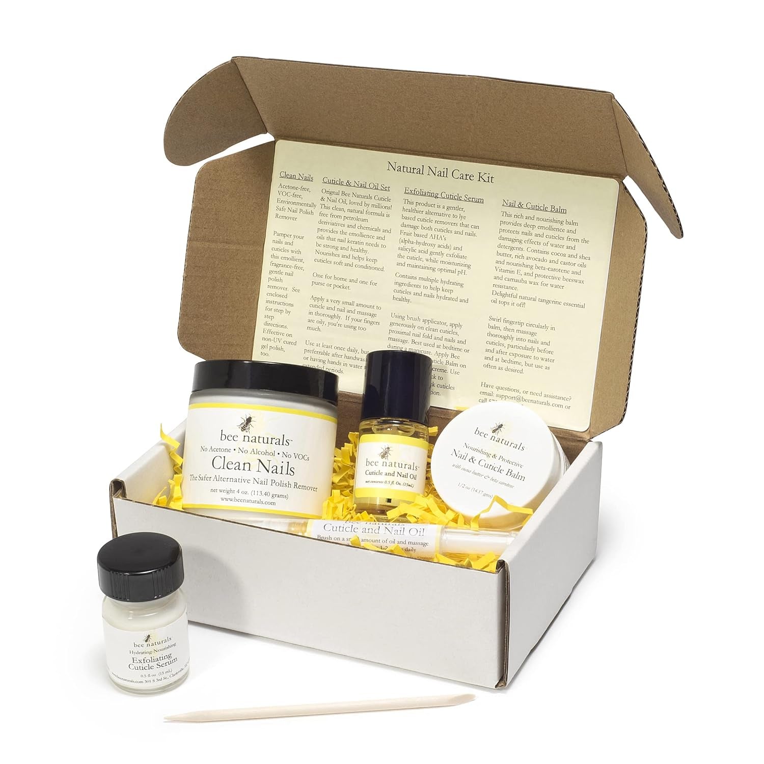 Natural Nail Care Kit - Natural & Non-Toxic Nail and Cuticle Care Set with Vitamin E - Softens & Protects - Ideal Gift for Repairing Cuticles and Nails .