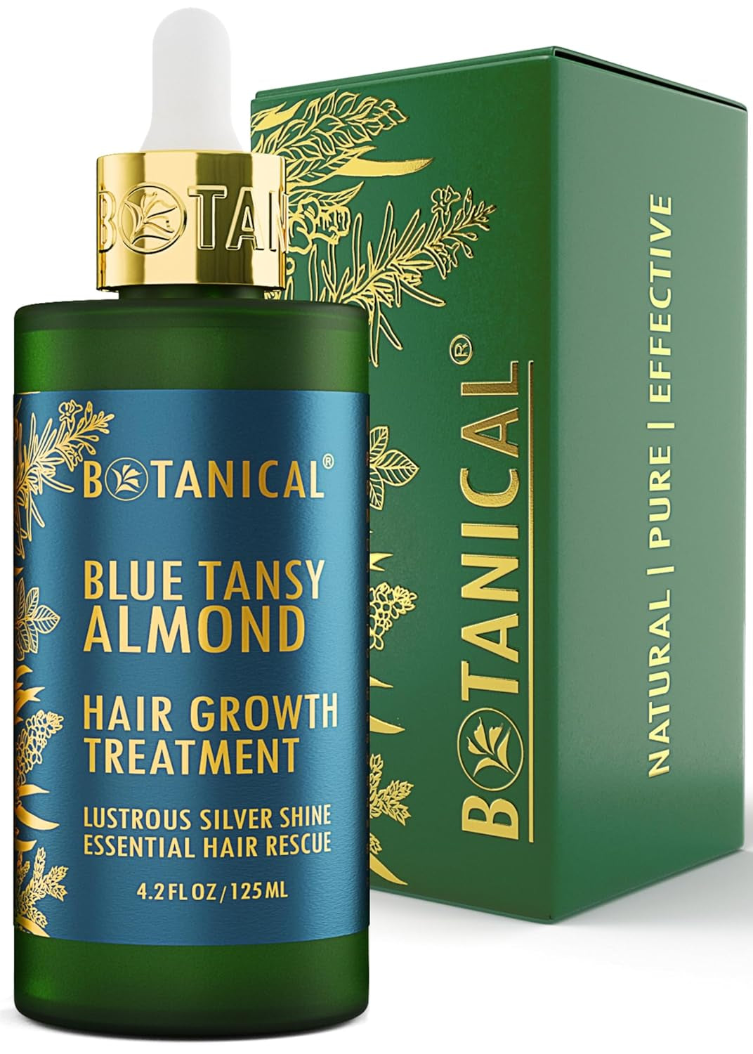 Botanical Hair Growth Treatment Revitalizing Hair Oil for Hair Thinning Prevention Pre-Shampoo Scalp Stimulating Head Spa Detox Natural Anti-Hair Loss Products with Biotin for Grey Blonde Hair Types