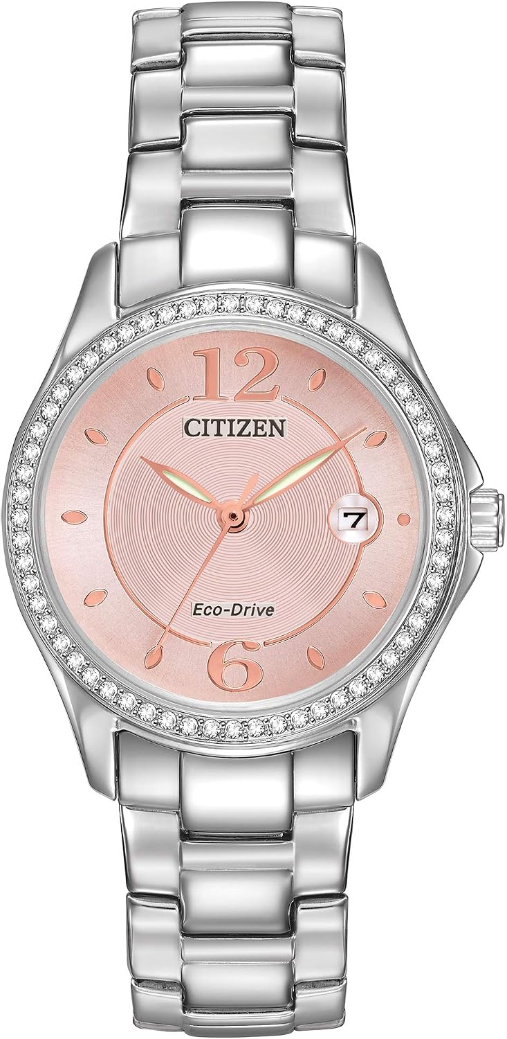Citizen Eco-Drive Classic Crystal Watch | Pink Dial, 29mm