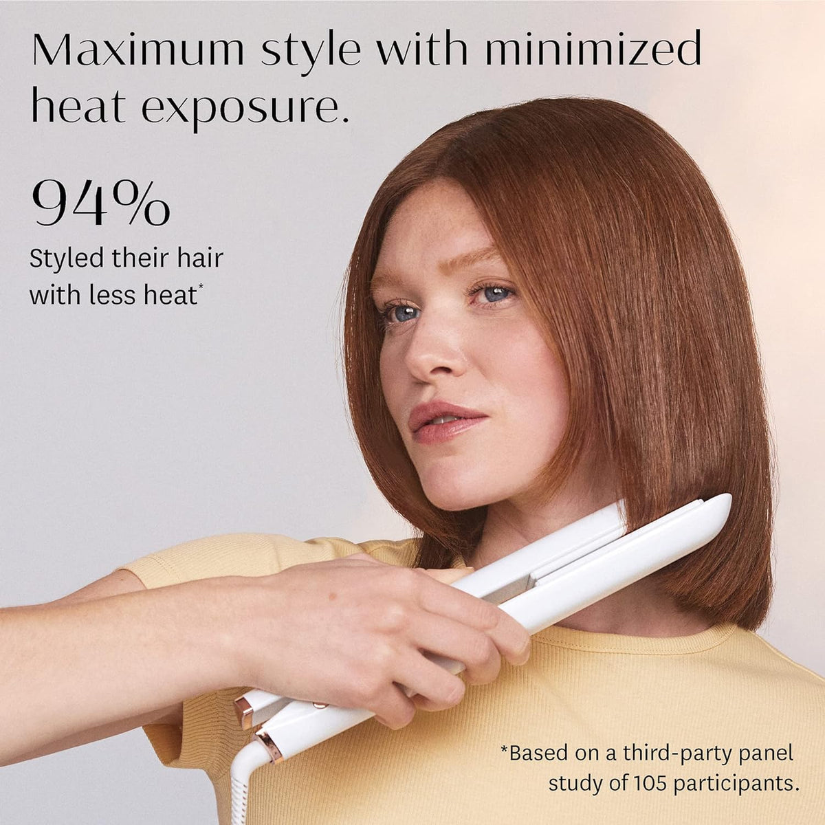 T3 SinglePass StyleMax 1" Ceramic Flat Iron | White/Rose Gold
