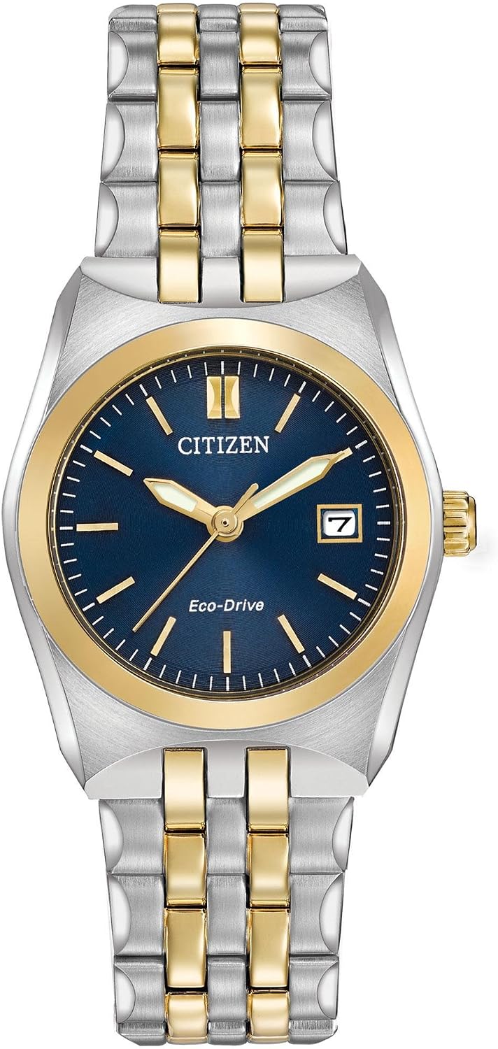 Citizen Eco-Drive Corso Watch | Two-Tone, Blue Dial, 29mm