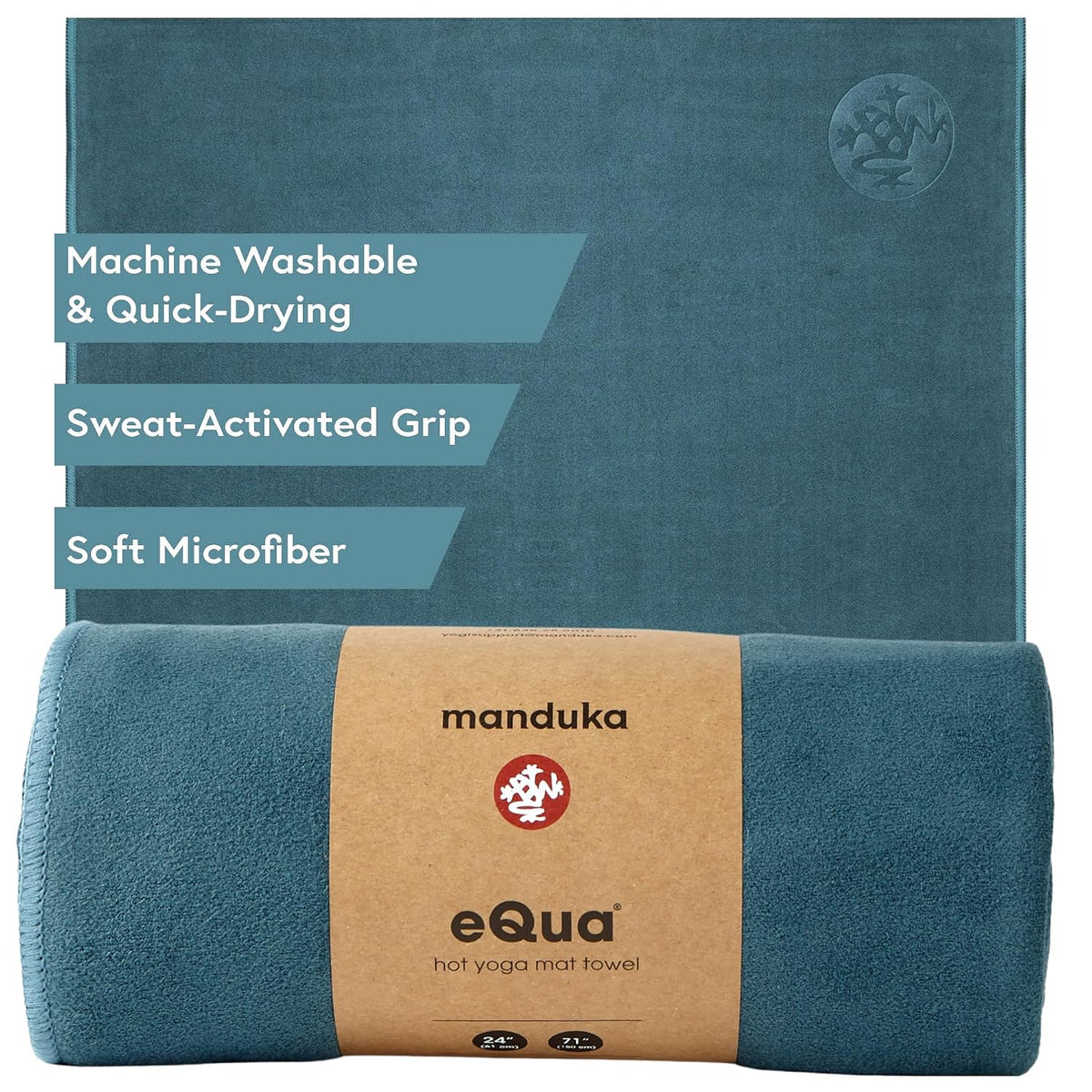 Manduka eQua Yoga Mat Towel, Sage