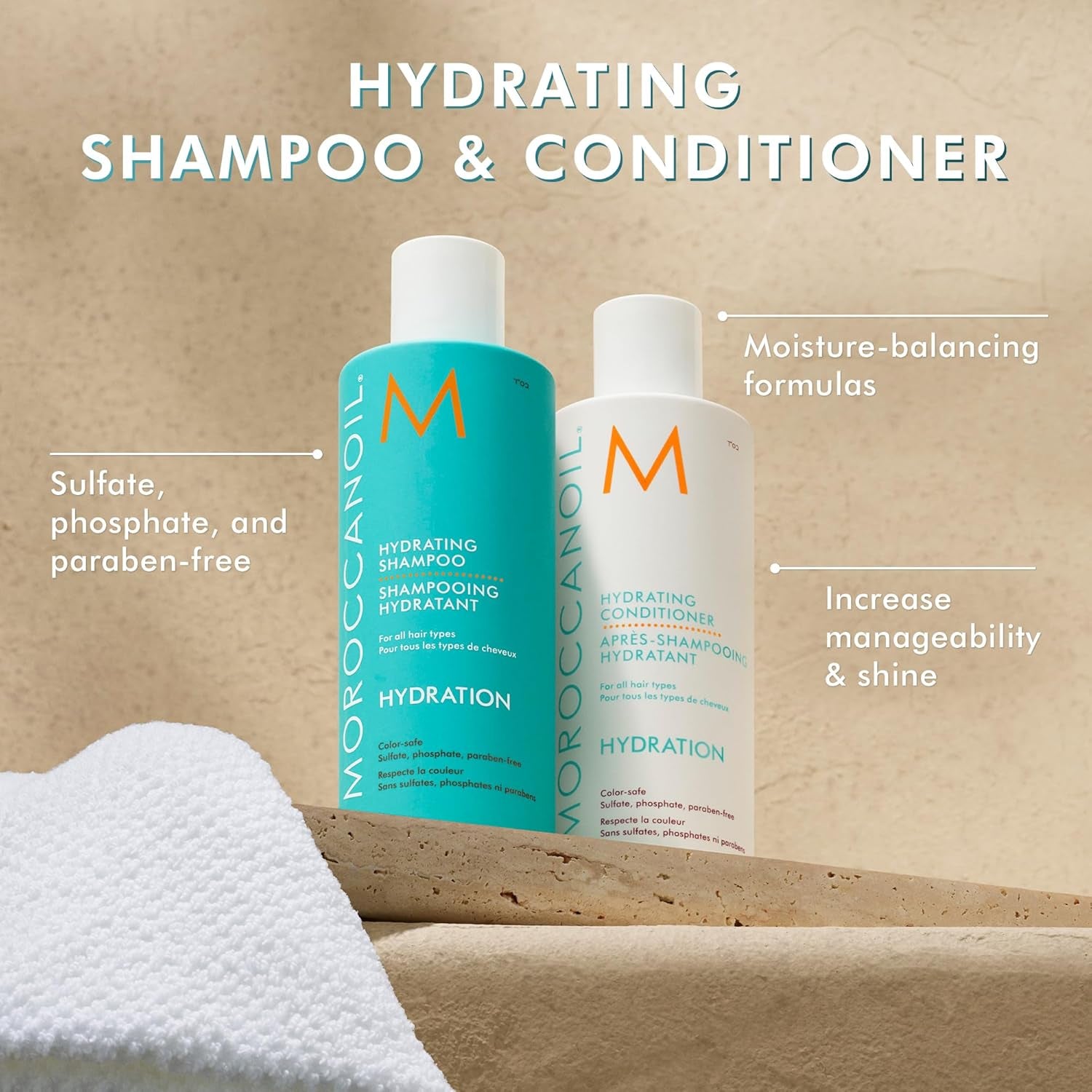 Moroccanoil Hydrating Shampoo + Conditioner Duo 8.5 fl oz / 250 mL each