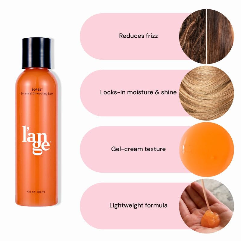 Sorbet Botanical Smoothing Balm | Biotin Leave-In Conditioner for Frizzy Hair & Curly Hair Styling | Best Anti-Frizz Hair Straightening Products | Extention Safe