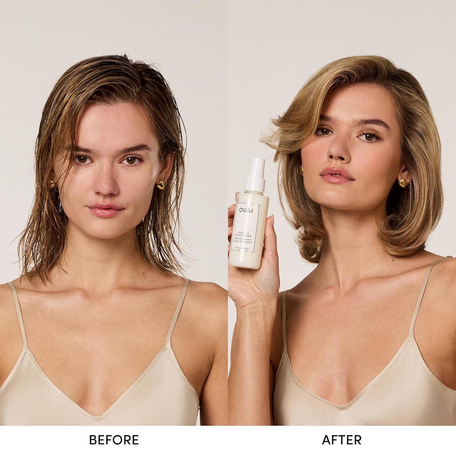 Leave in Conditioner & Heat Protectant Spray - Prime Hair for Style, Smooth Flyaways, Add Shine and Use as Detangling Spray - No Parabens, Sulfates or Phthalates (4.7 Oz)