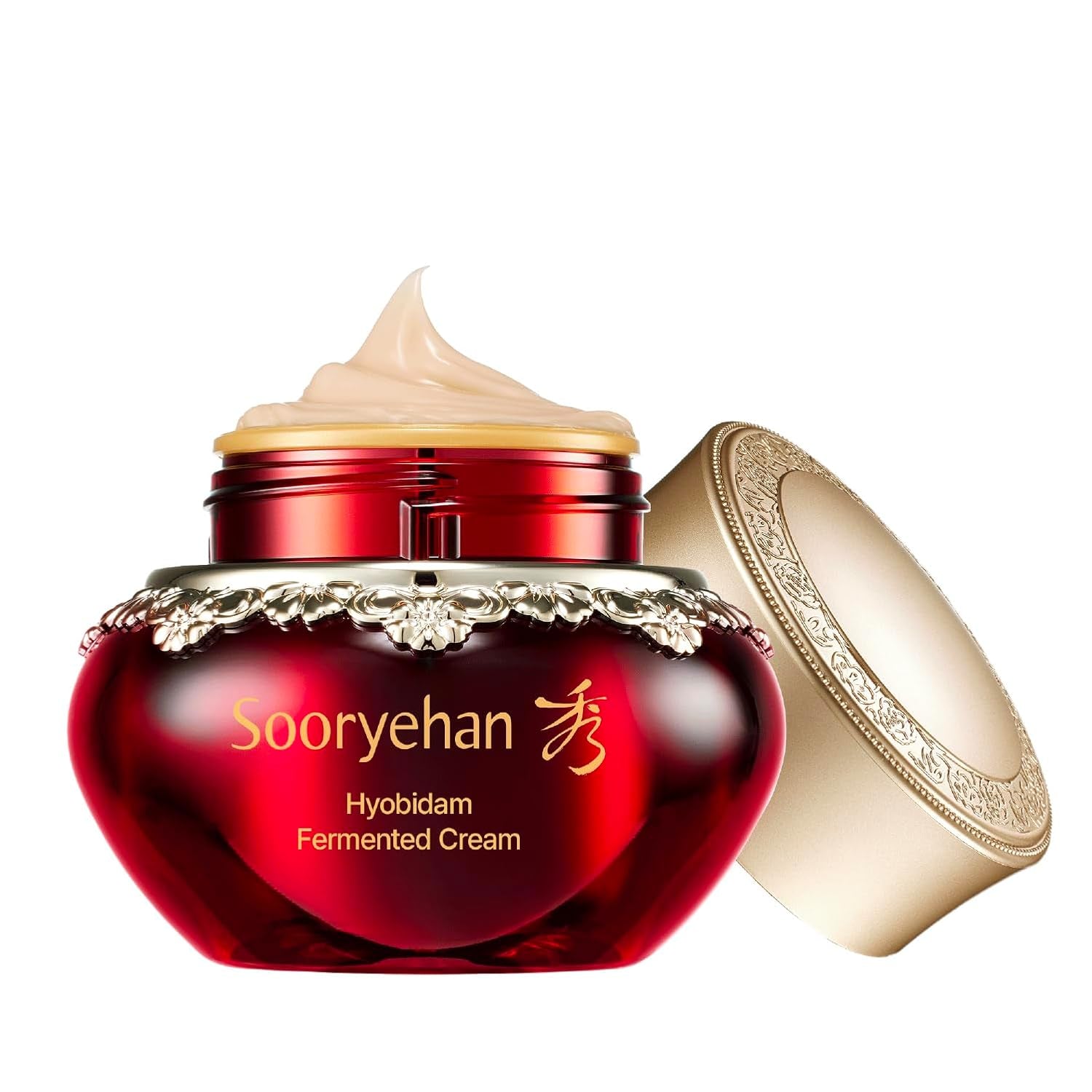 Hyobidam Fermented Cream (1.7Fl Oz) - Korean Facial Care. Face Moisturizer for Women. Wrinkle Cream for Women, Night Cream for Face with Wild Ginseng & Snow Fungus.