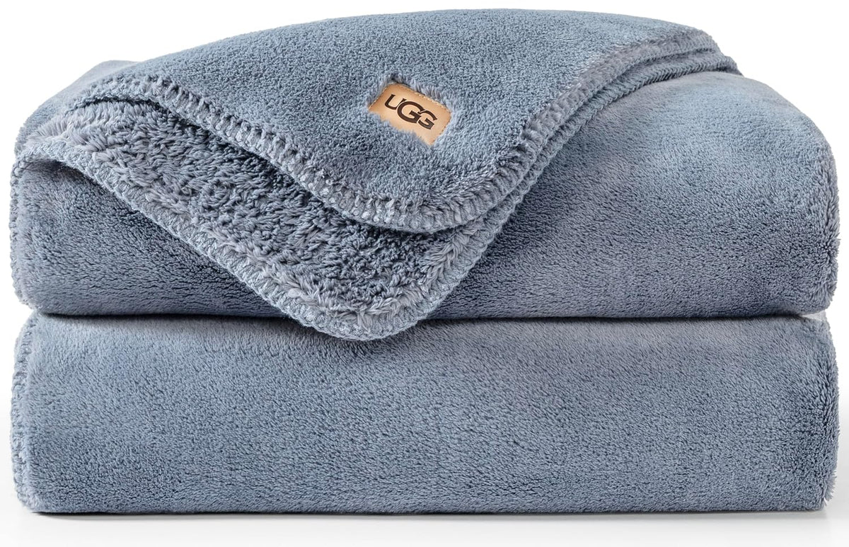 UGG Whitecap Fleece Blanket - Throw 50x70 Blue