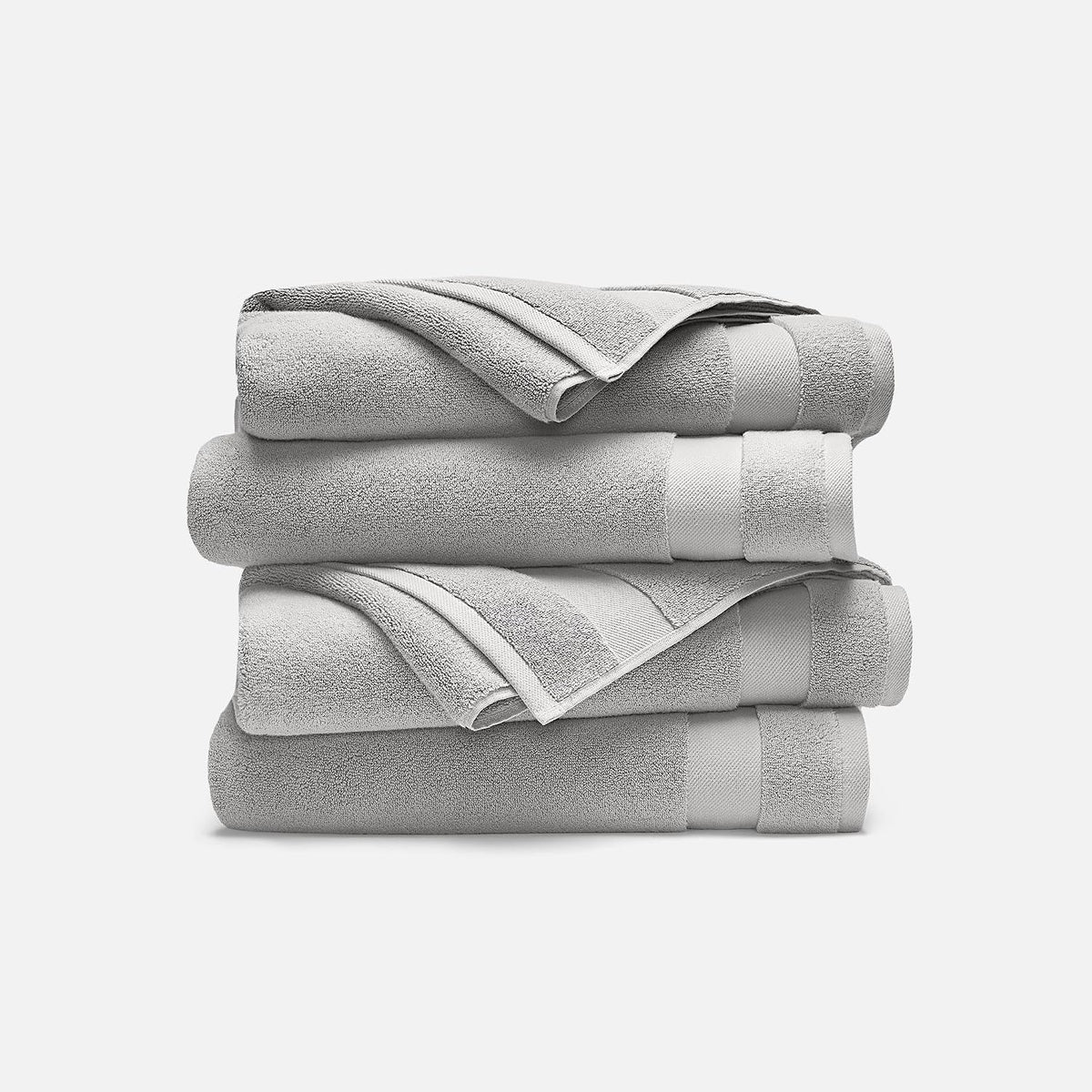 Brooklinen Super-Plush Bath Towel Set | 100% Turkish Cotton, Set of 4, Pewter