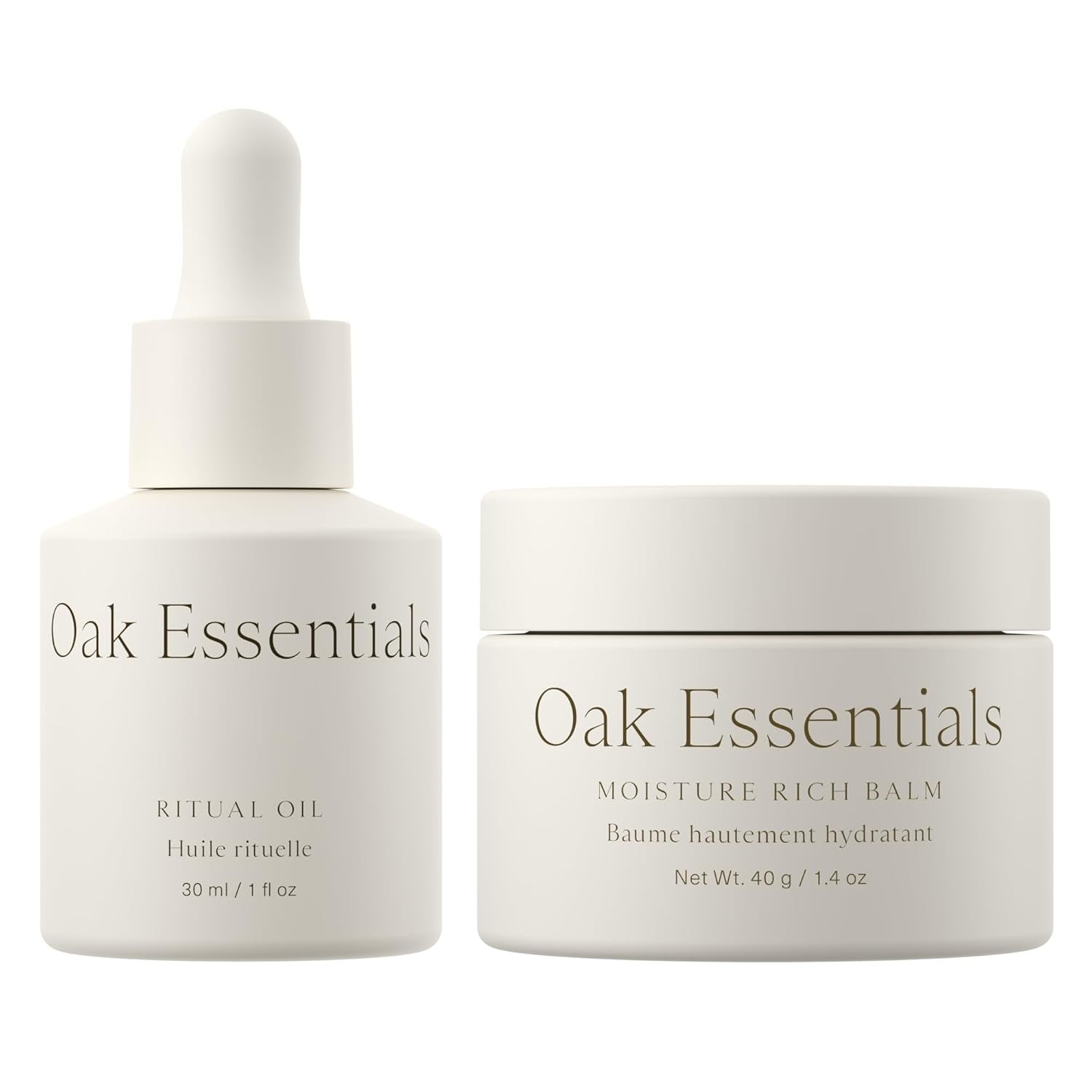 Oak Essentials Hydration Heroes Luxury Moisture Ritual Duo with Blue Tansy Oil and Sea Buckthorn Balm