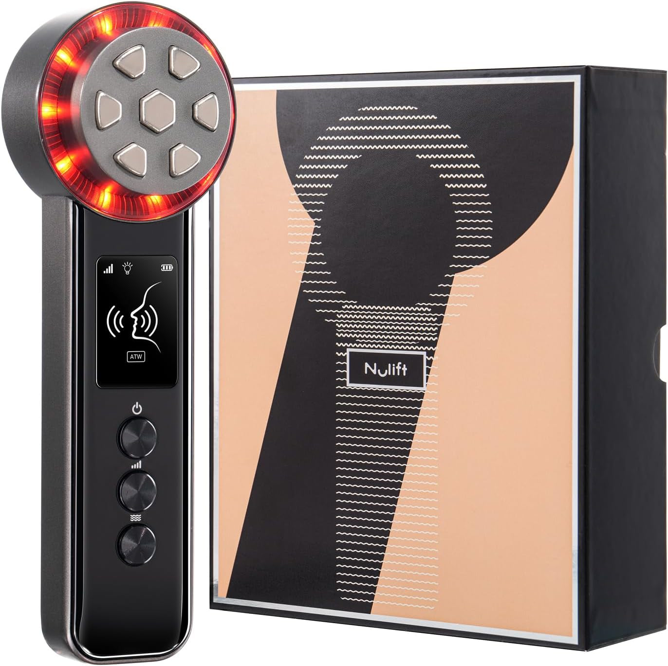 Radio Frequency Skin Tightening Device, Smart Eectric Zinc Aoy Facia Beauty Machine with Rf-Current Cod Heat for Jawine ifting, Cheek Firm, Wrinke Reduction, Depuff, Increase Absorption