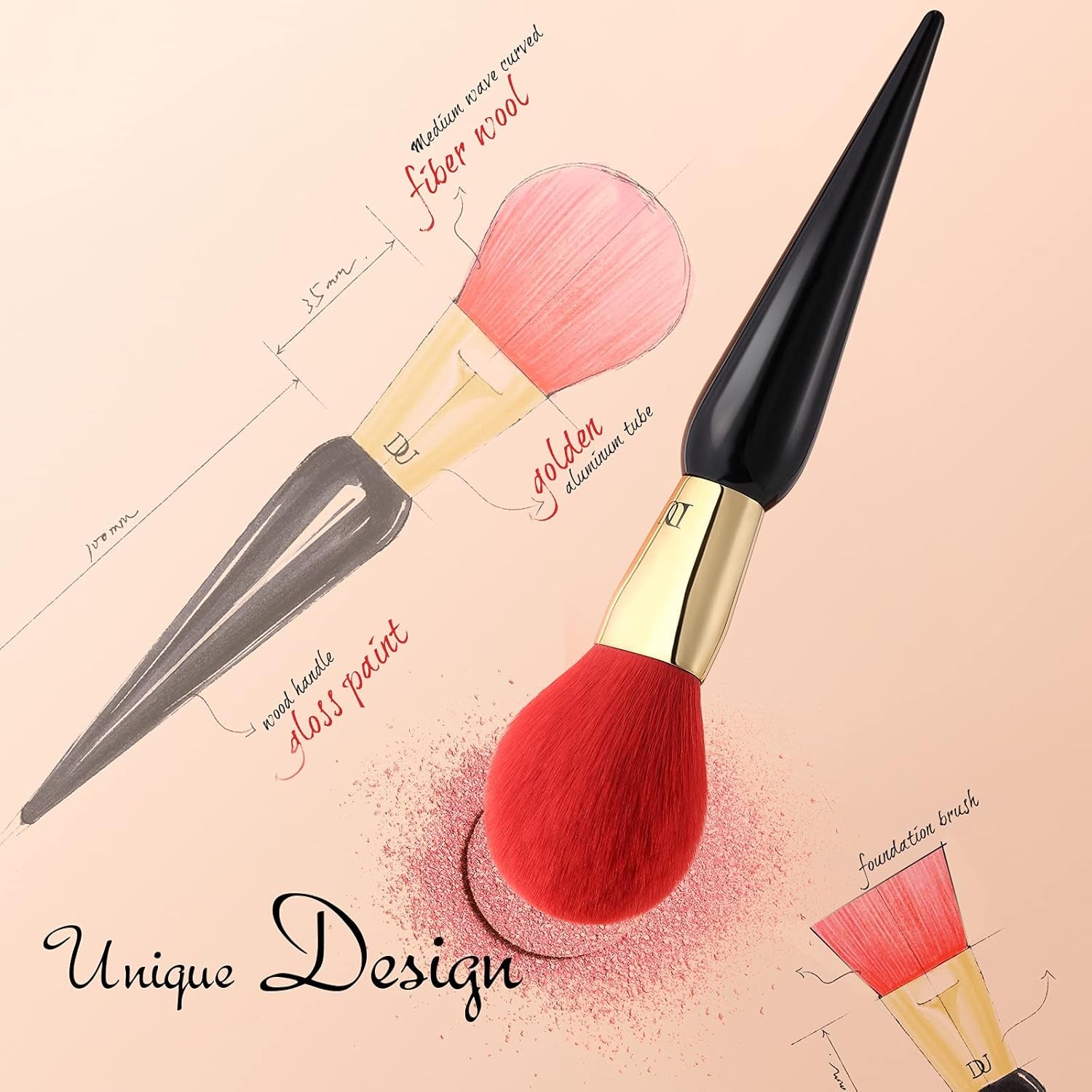 Makeup Brushes 12Pcs the Queen Series Makeup Brush Set Premium Gifts Kabuki Foundation Blending Face Powder Blush Concealers Eye Shadows Brushes