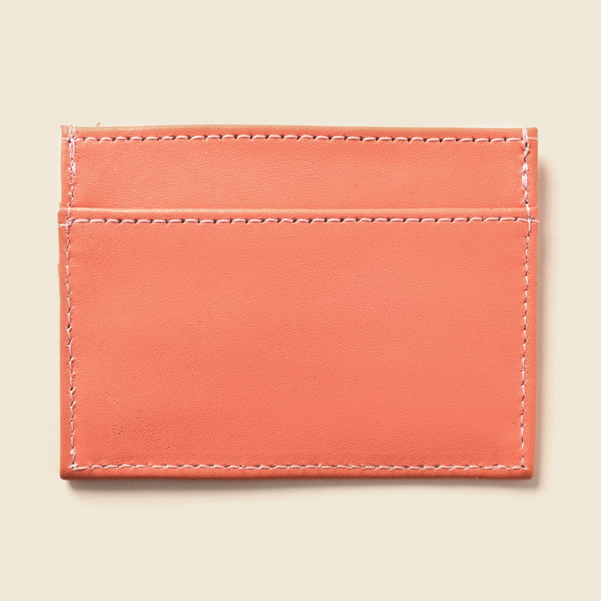 CASUPO slim card holder wallet in pink leather, alternate view