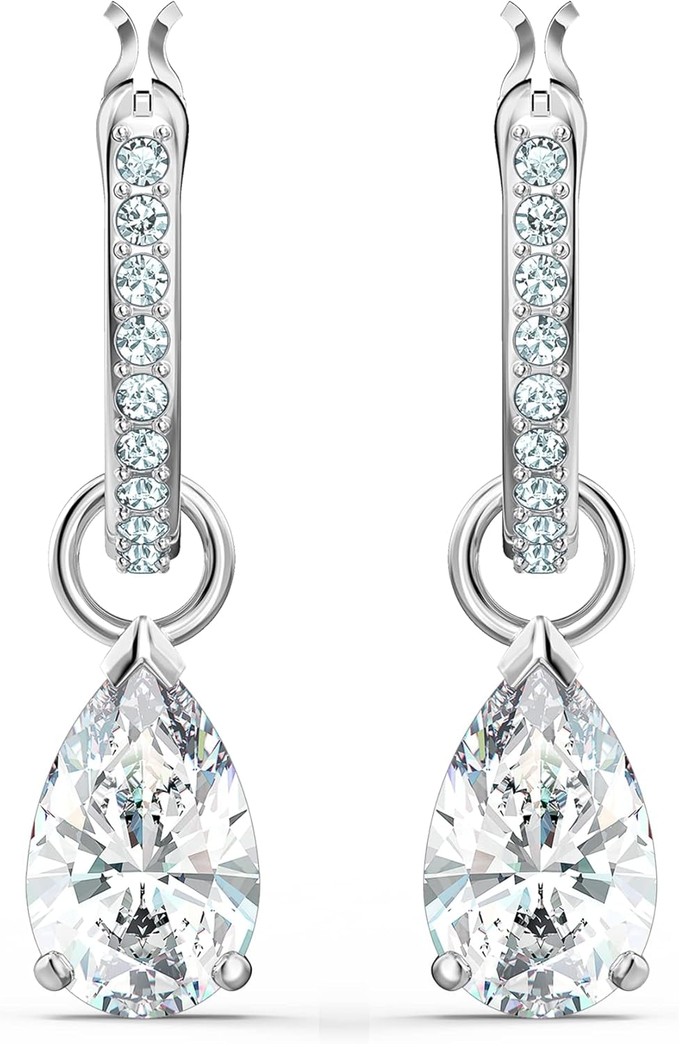 Attract Necklace, Earring, and Bracelet Crystal Jewelry Collection, Rhodium Tone Finish
