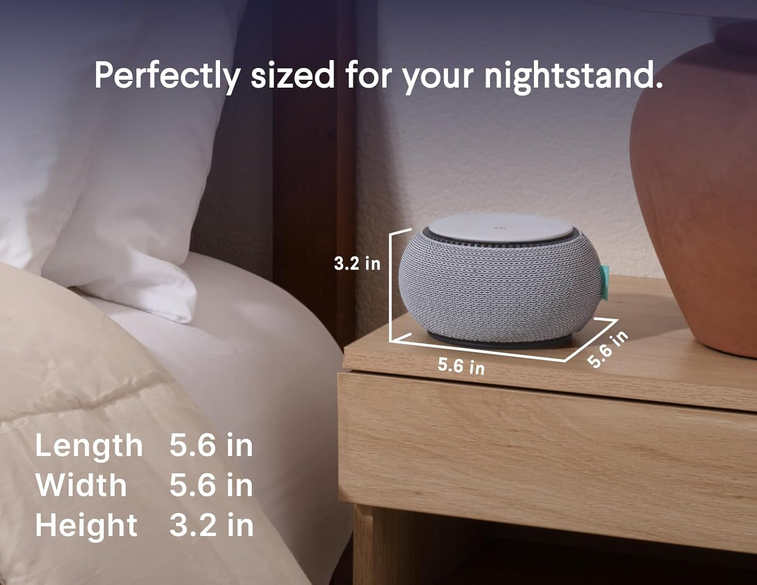 SNOOZ Smart White Noise Sound Machine Luxury Sleep Aid with Real Fan Technology 