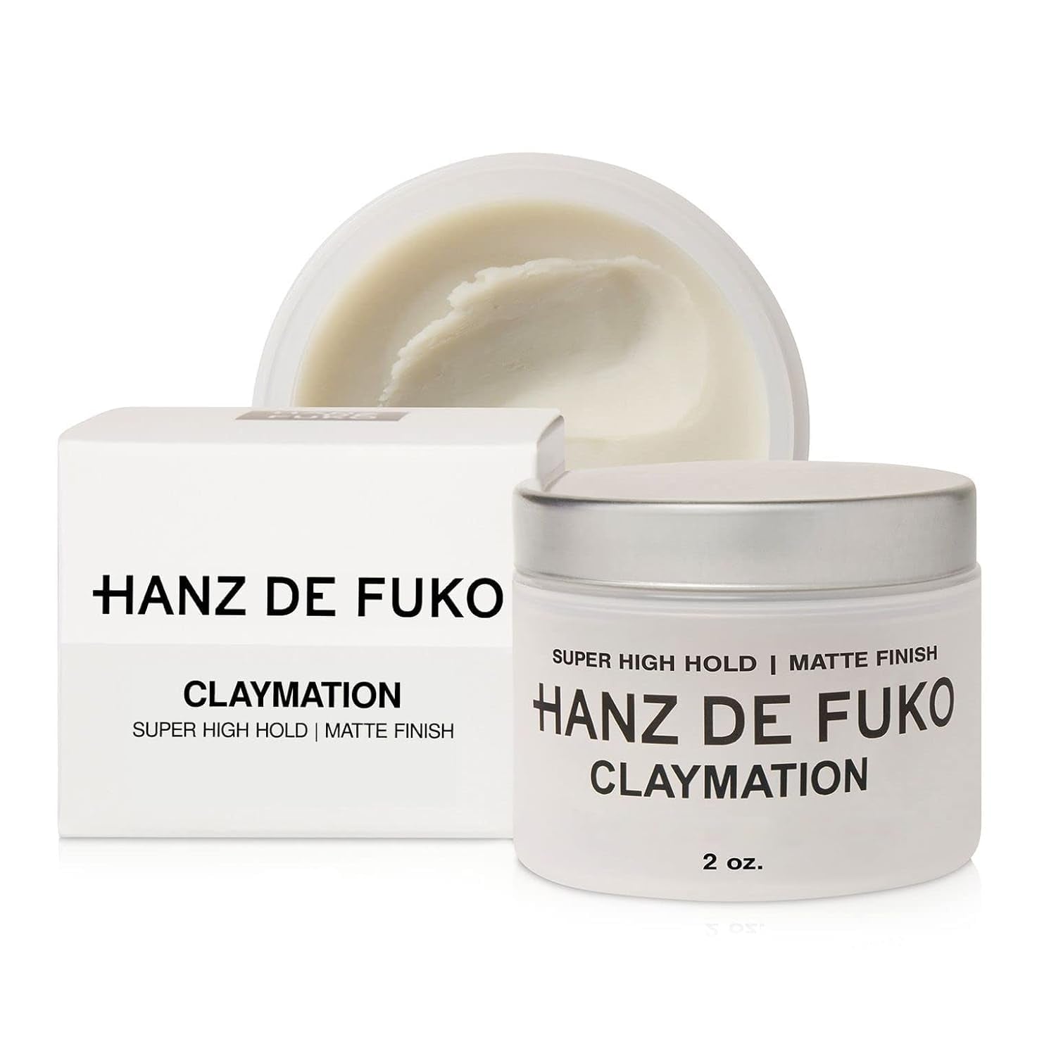 Claymation – Premium Men’S Hair Styling Clay for a Super High Hold, Matte Finish – Clay & Wax Hybrid, Ideal Texture Product for Straight, Wavy and Thick Hair Types – 2 Oz, Travel Size