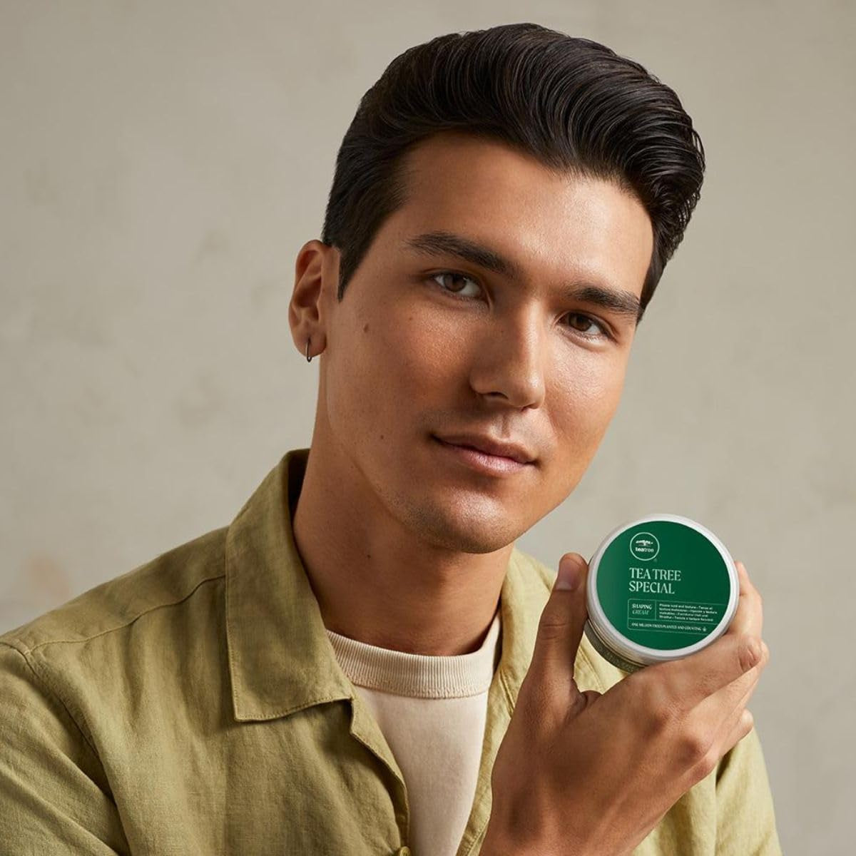 Tea Tree Shaping Cream, Hair Styling Cream, Long-Lasting Hold, Matte Finish, for All Hair Types