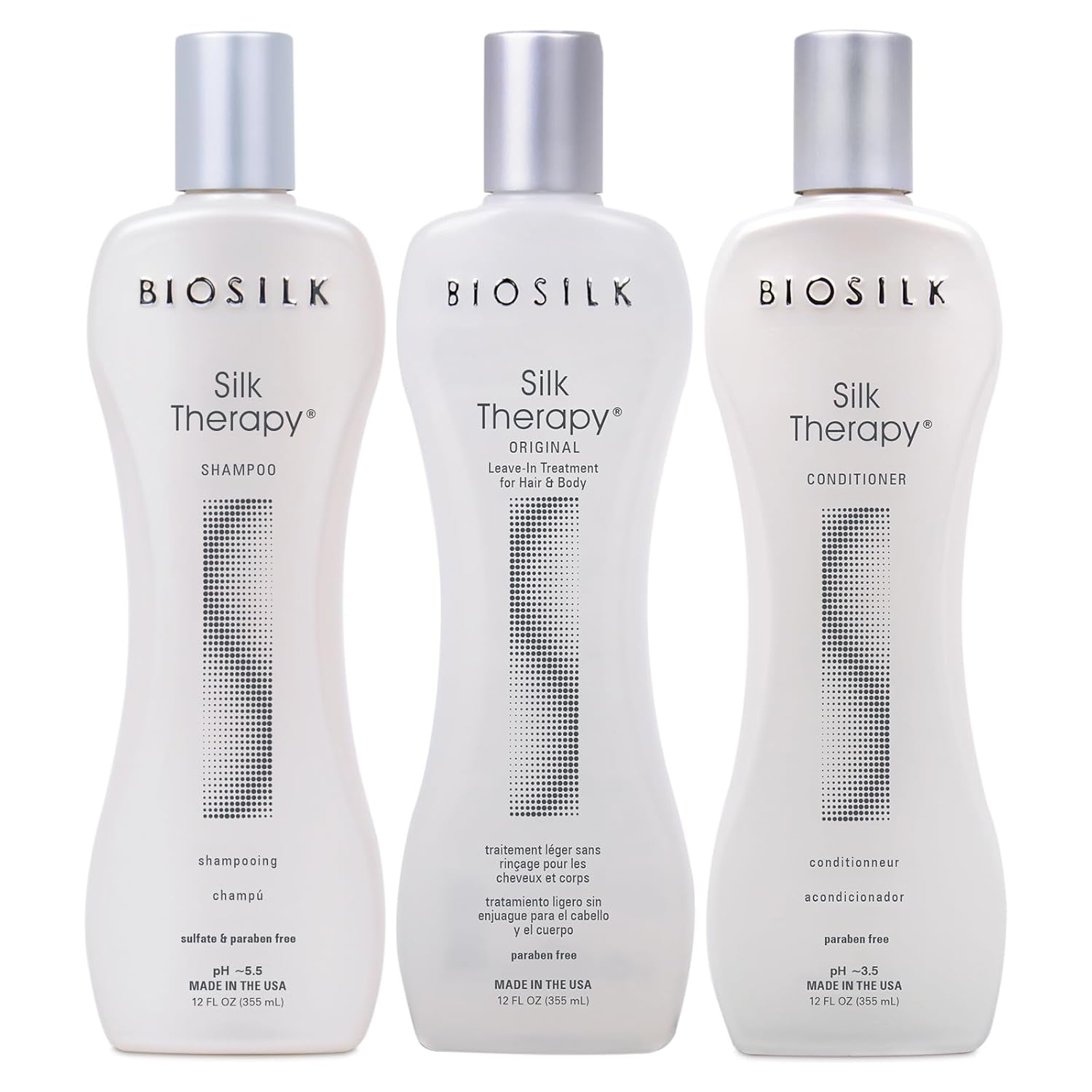 3-in-One BioSilk Silk Therapy Shine Kit | Shampoo + Conditioner + Leave-In