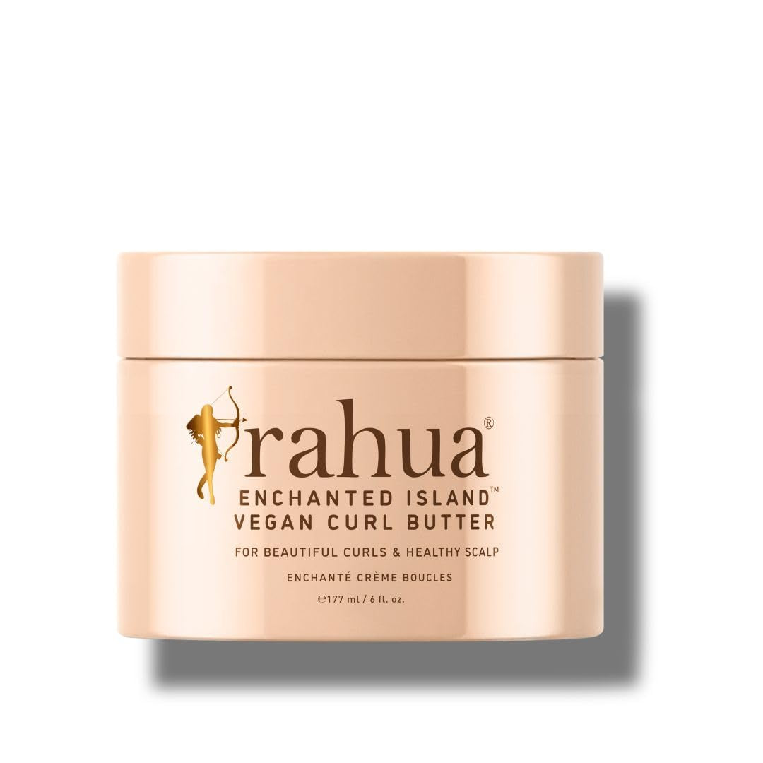 Enchanted Island Vegan Curl Cream Butter 6 Fl Oz Curly Hair Products for Scalp Care & Hair Care, Leave in Styling Cream for Frizz Control, Nourishing Naturally Infused, Plant Powered Ingredients