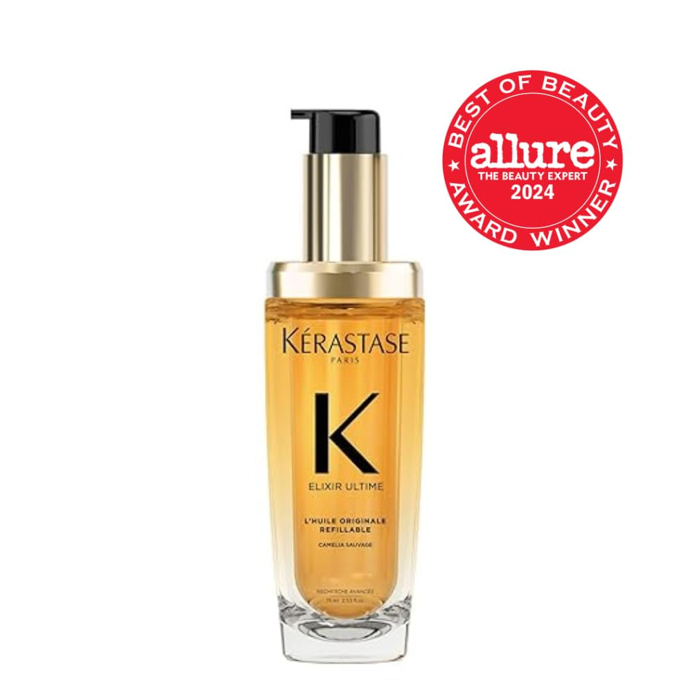 Elixir Ultime Refillable Hair Oil - Hydrates & Smoothes Frizz, Adds Shine, with Wild Camellia, Nourishes & Strengthens Hair