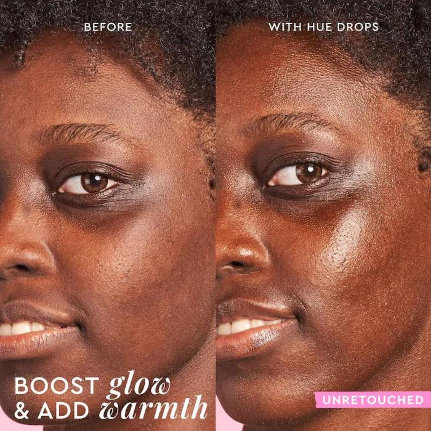Hue Drops Face Serum - Glow Bronzing Drops + Tinted Serum to Brighten & Hydrate - Skincare Makeup Primer & Highlighter to Blur Pores for a Glowy, Even Skin Tone - Sunglow (30Ml)