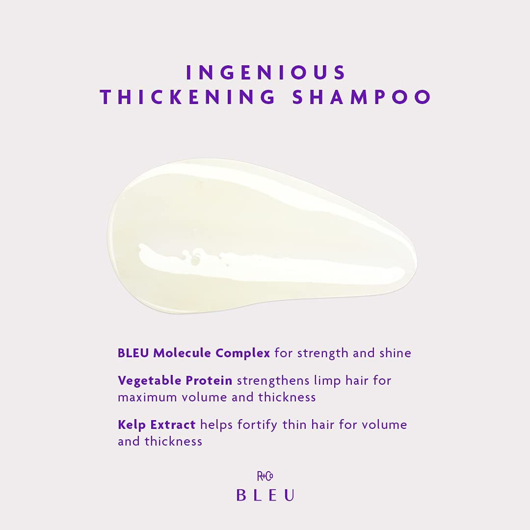 Ingenious Thickening Shampoo – Boosts Body, Bounce, and Shine for Fine Hair, Cleanses and Clarifies, Removes Product Buildup, Adds Instant Volume, 8.5 Oz
