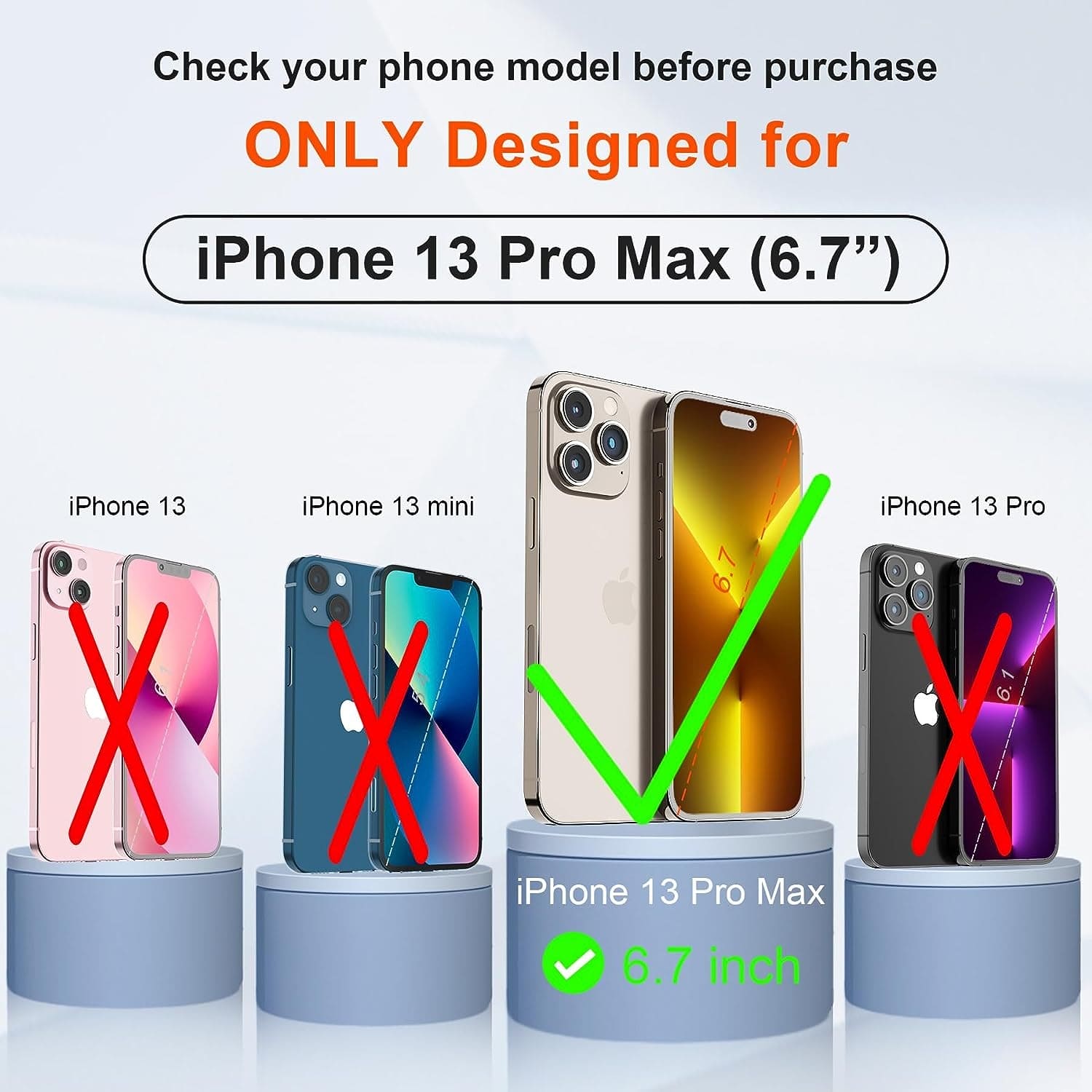 for Iphone 13 Pro Max Case, with [2 X Screen Protectors] [10 Ft Military Grade Drop Test] [Camera Protection] 360° Shockproof Slim Thin Phone Case Iphone 13 Pro Max Cover 6.7" - Light Purple