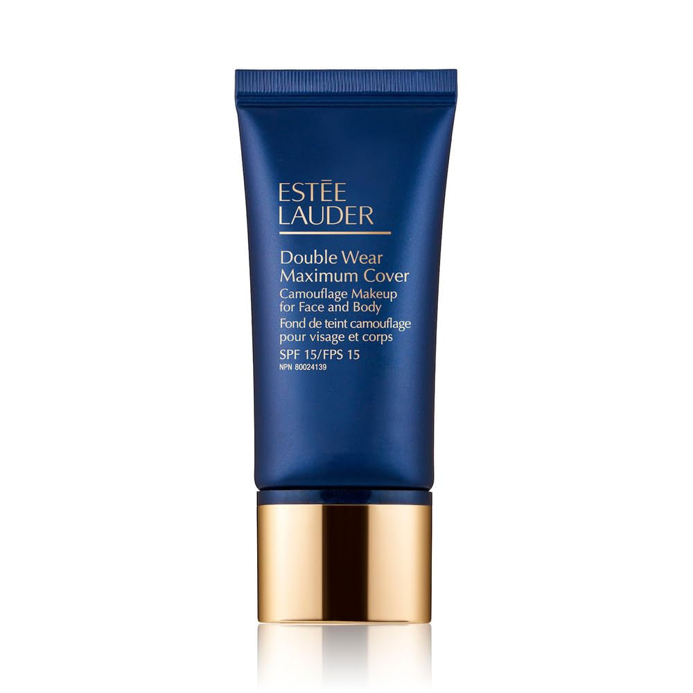 Double Wear 24-Hour Maximum Cover Camouflage Foundation for Face and Body SPF 15 | Full Coverage | Covers Scars & Tattoos, 1.0 Fl Oz