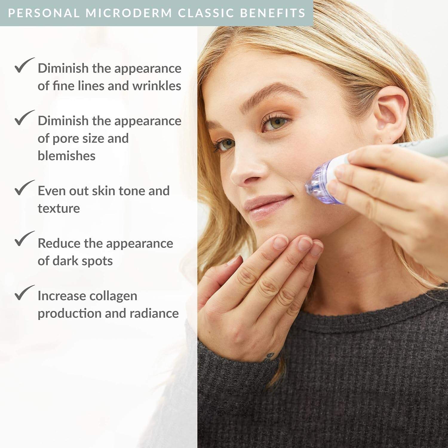 Classic - At-Home Microdermabrasion Machine with Kit for Face & Body