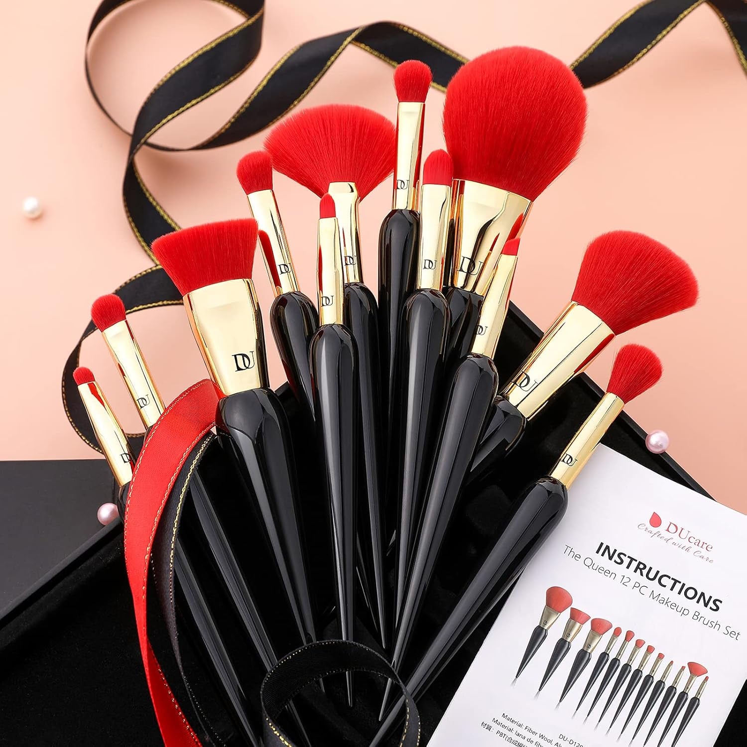 Makeup Brushes 12Pcs the Queen Series Makeup Brush Set Premium Gifts Kabuki Foundation Blending Face Powder Blush Concealers Eye Shadows Brushes